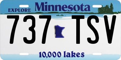 MN license plate 737TSV