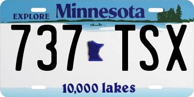 MN license plate 737TSX