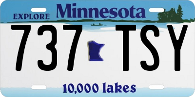 MN license plate 737TSY