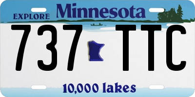 MN license plate 737TTC