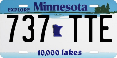 MN license plate 737TTE
