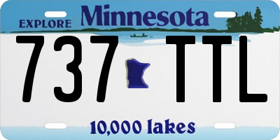 MN license plate 737TTL