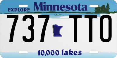 MN license plate 737TTO