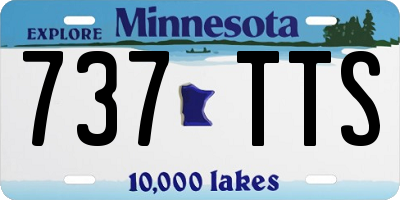 MN license plate 737TTS