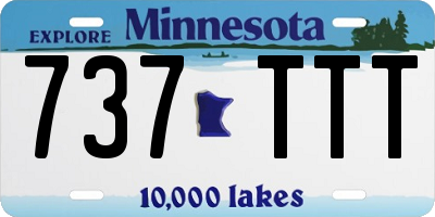 MN license plate 737TTT