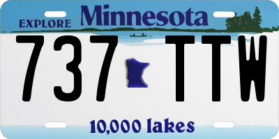 MN license plate 737TTW