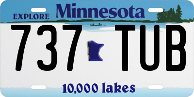MN license plate 737TUB
