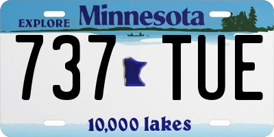 MN license plate 737TUE