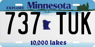 MN license plate 737TUK