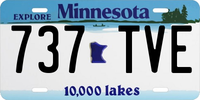 MN license plate 737TVE