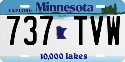 MN license plate 737TVW