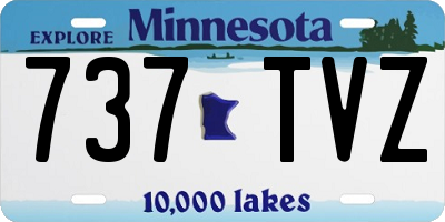 MN license plate 737TVZ