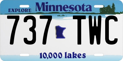 MN license plate 737TWC