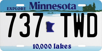 MN license plate 737TWD