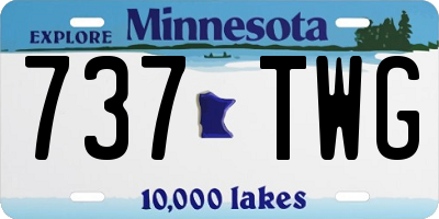 MN license plate 737TWG