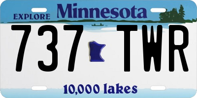 MN license plate 737TWR