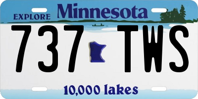 MN license plate 737TWS