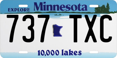 MN license plate 737TXC