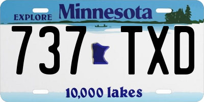 MN license plate 737TXD