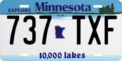 MN license plate 737TXF