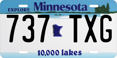 MN license plate 737TXG