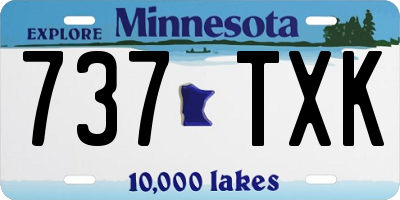 MN license plate 737TXK