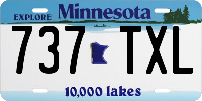MN license plate 737TXL