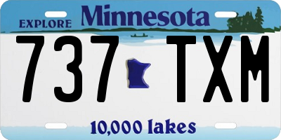 MN license plate 737TXM