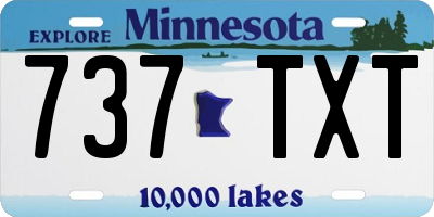 MN license plate 737TXT