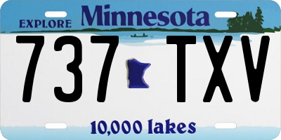 MN license plate 737TXV
