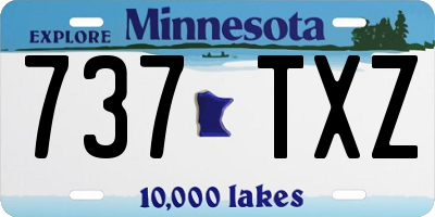 MN license plate 737TXZ
