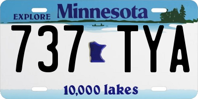 MN license plate 737TYA