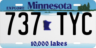 MN license plate 737TYC