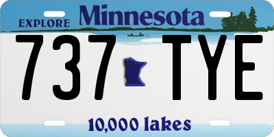MN license plate 737TYE
