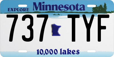 MN license plate 737TYF