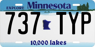 MN license plate 737TYP