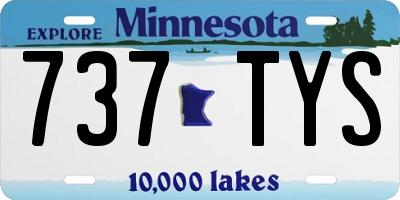 MN license plate 737TYS