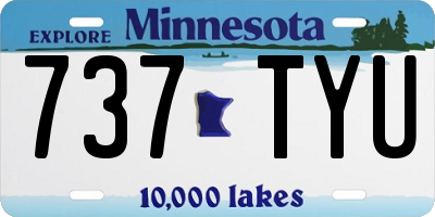 MN license plate 737TYU