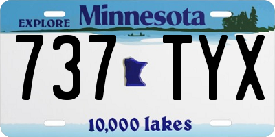 MN license plate 737TYX