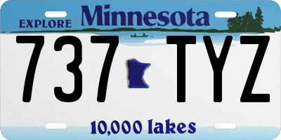 MN license plate 737TYZ