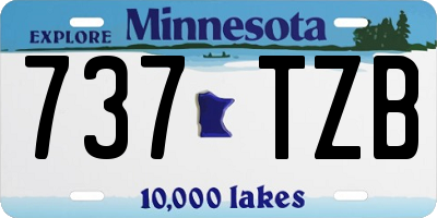 MN license plate 737TZB