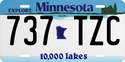 MN license plate 737TZC