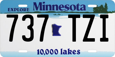 MN license plate 737TZI