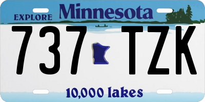 MN license plate 737TZK