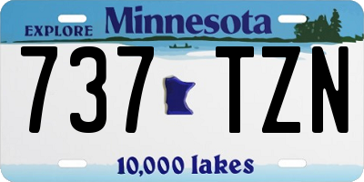 MN license plate 737TZN