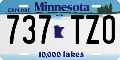 MN license plate 737TZO