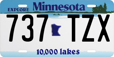MN license plate 737TZX