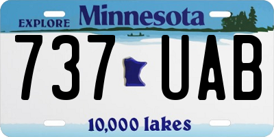 MN license plate 737UAB