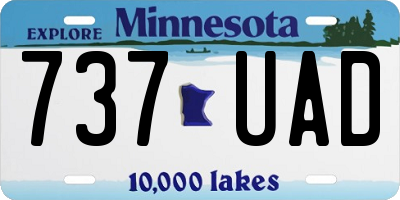 MN license plate 737UAD