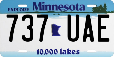 MN license plate 737UAE